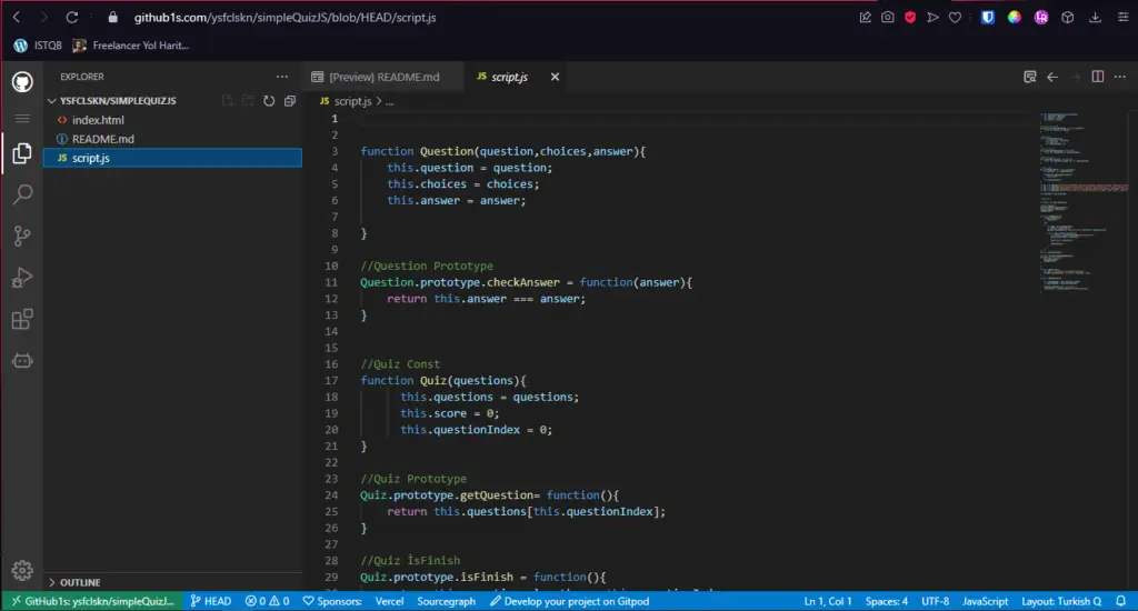 Visual Studio Code Arayüzü Görseli