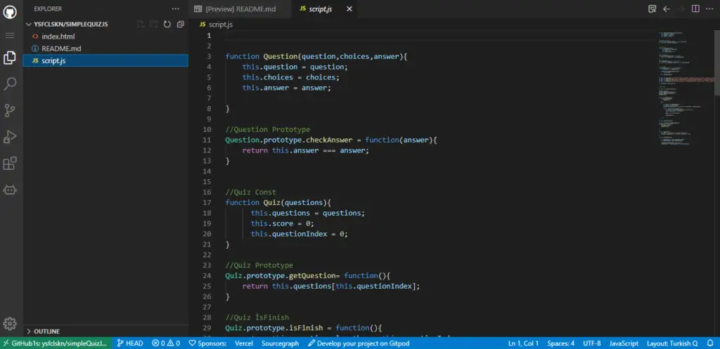 Visual Studio Code Arayüzü Görseli